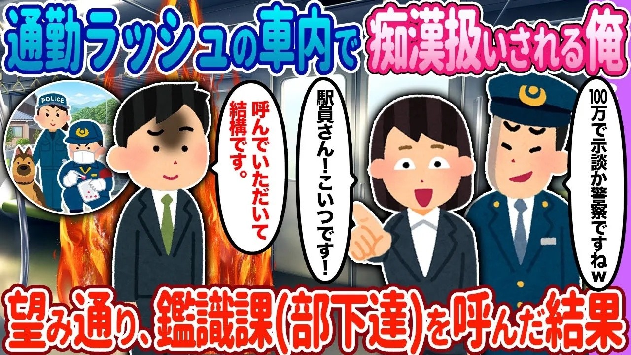 【2ch馴れ初め】通勤ラッシュの車内で…→望み通り、鑑識課（部下達）を呼んだ結果…【ゆっくり】