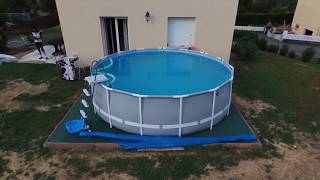 Préparation du sol pour piscine tubulaire (Intex)