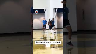 After sweeping the Suns, Shai Gilgeous-Alexander was back to work today at Thunder practice.