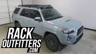 Order here
https://www.rackoutfitters.com/toyota-4runner-gen5-no-sunroof-gobi-stealth-rack-for-multi-light-setup
the gobi stealth rack is low profile ans...