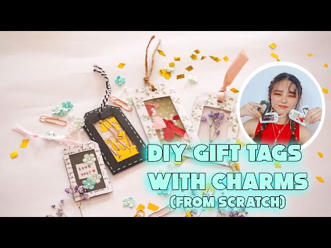DIY Gift Tags with Charms - 4 Designs | Brasel Seng