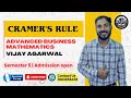 CRAMER'S RULE | DETERMINANTS | Business Mathematics | BCom | Calcutta University