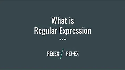 Introduction to Regular Expressions