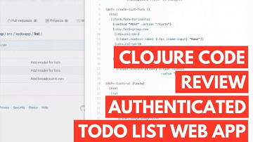 Clojure Code Review Authenticated Todo List Web App