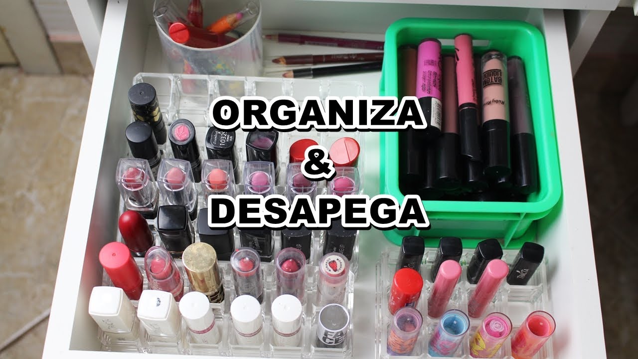 Organiza e desapega - Batons em bala e batons líquidos | Por: Graziele Leizer
