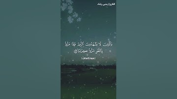 تلاوة عطرة لما تيسر من سورة الفرقان بصوت القارئ يحيى رشاد من تسجيلات صلاة التراويح
