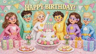 Superhero Birthday TV Background | Happy Birthday Little Heroes | 2 Hour 4K Screensaver screenshot 3