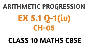 Ex 5.1 Q1(iv) class 10 maths chapter 5  ncert by riansh coaching classes.