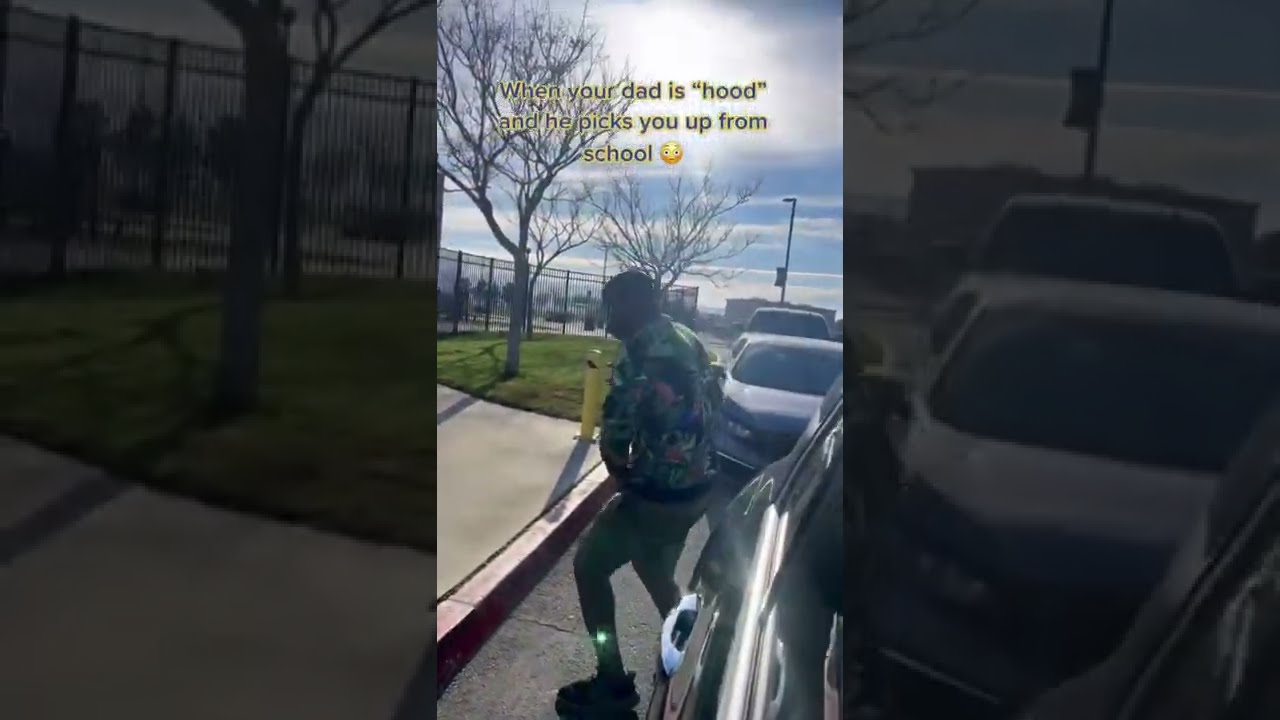 Когда твой папа рядом и забирает тебя из школы 😳🤦🏾‍♂️ 