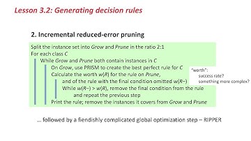 More Data Mining with Weka (3.2: Generating decision rules)