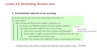 More Data Mining with Weka (3.2: Generating decision rules) Net Worth