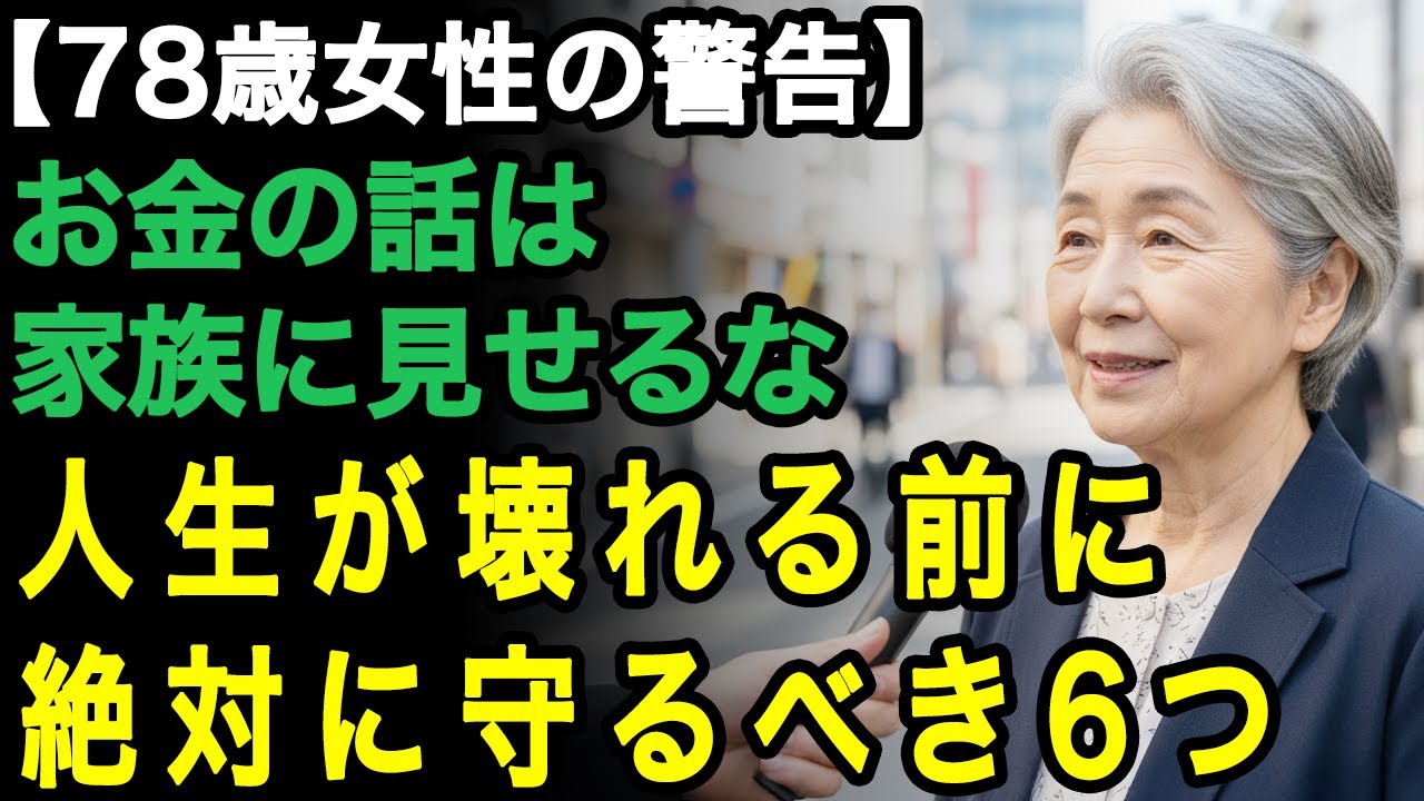 78歳女性の告白「私は“貯金額”を家族に絶対見せない」話してしまうと大後悔する。隠す人が最後に勝つたった6つの理由【60代以上の方へ/老後の幸せ/シニア】