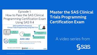 How to Pass the SAS Clinical Programming Certification Exam Using SAS 9.4 | Clinical Cert Ep 1