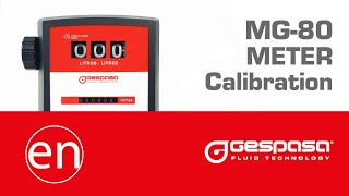 How to calibrate a mechanical meter? Calibration of mechanical meter MG-80 and MG-84 of GESPASA.