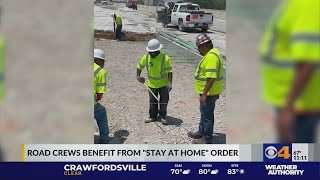 "Stay-at-home" order benefits INDOT crews