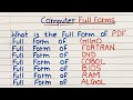 a to z Computer Full Form list | Most asked computer full form | computer Abbreviations