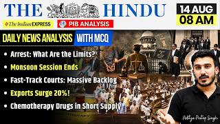 The Hindu News Analysis | 14 August 2026 | PIB Current Affairs + MCQs | UPSC Prelims & Mains