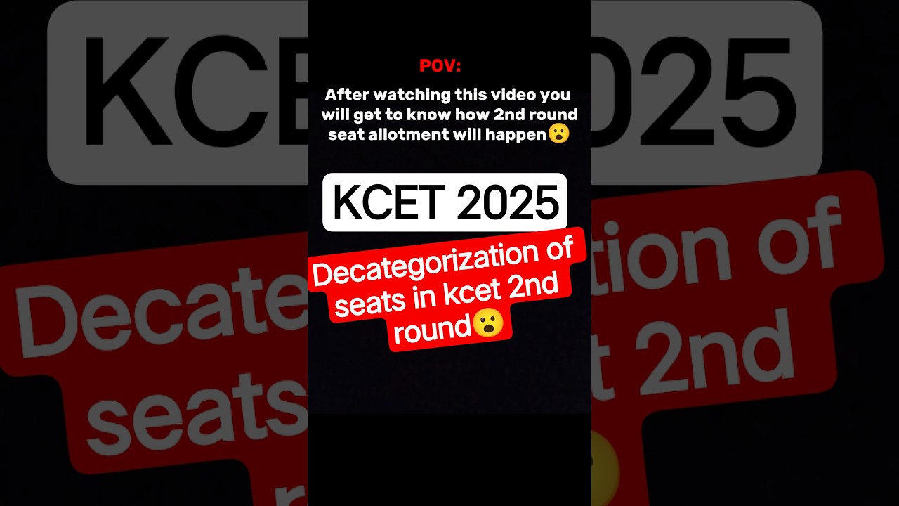 This gonna make huge difference in 2nd round seat allotment process😮|Kcet 2025 2nd round 