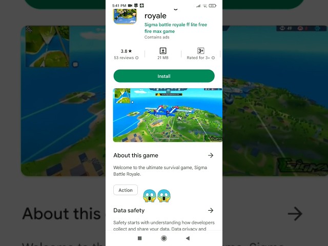 sigma battle royale game in play store app 😱💥 #shorts #ytshorts #freefire #gaming #ff class=