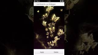Gold butterfly live wallpaper