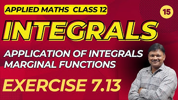 Integrals | Part 15 | Ex 7.13 | Application of integrals | Applied Mathematics class 12