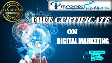 Digital Marketing free certificate in one minute by itronix solutions New Latest 2020 July