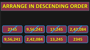 Class 4 | How to arrange numbers in ASCENDING and DESCENDING order? | LARGE NUMBERS | PMCE