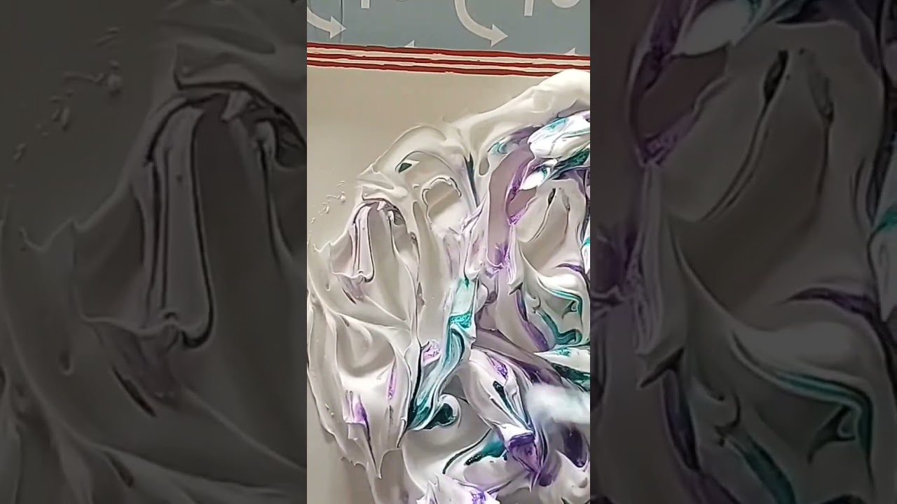 Shaving Foam and Alcohol Ink Technique pulled through a Stencil