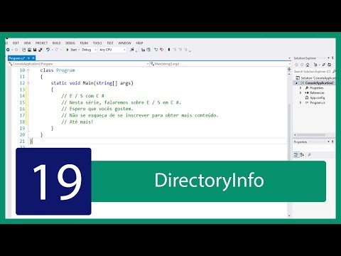 C# Tutorial de IO #19 - Usando A Classe DirectoryInfo