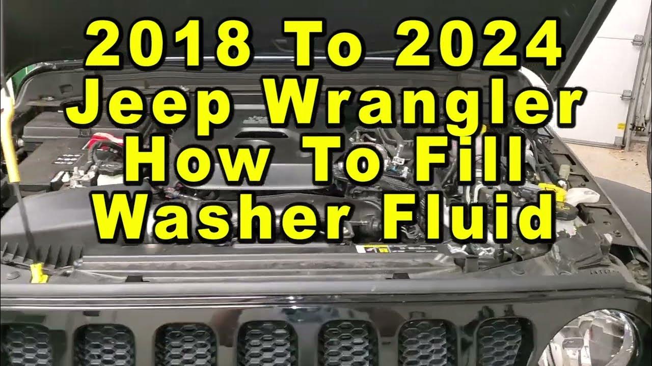 Jeep Wrangler How To Fill Windshield Window Washer Fluid 2018 To 2024 JL 4th Gen YouTube