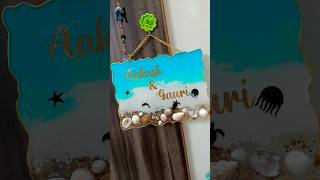 DIY Ocean theme name plate || How to make Ocean theme Name Plate || #youtubeshorts #shortvideo