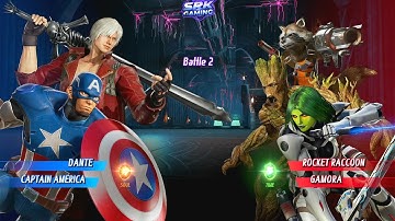 Marvel Vs Capcom Infinite - Dante & Captain America Vs Rocket Raccoon & Gamora