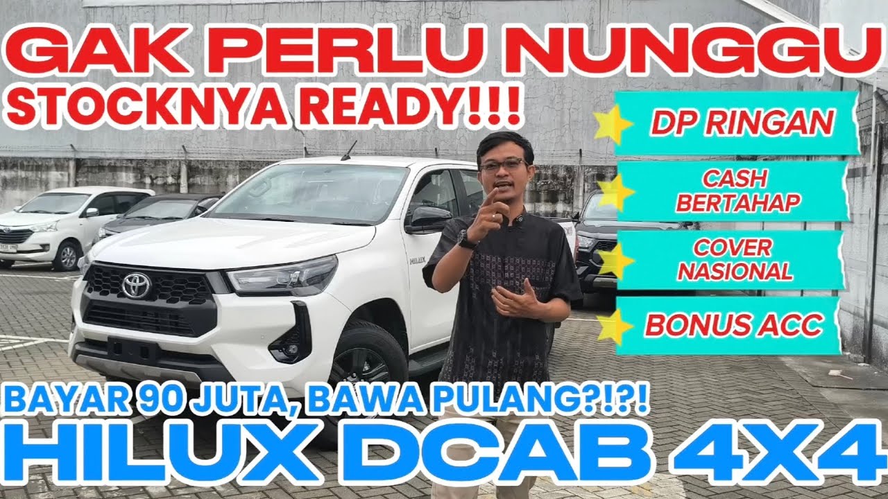 STOCKNYA NUMPUK‼️ HILUX DCAB 4x4 DP RINGAN + COVER NASIONAL ⁉️