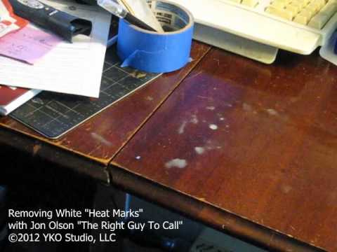 Remove White Water Marks Heat On, How To Remove White Heat Marks From Wooden Table