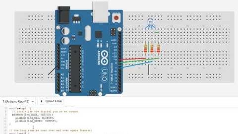 123D circuits- ARDUINO- SALIDA DIGITAL TIPO LED RGB