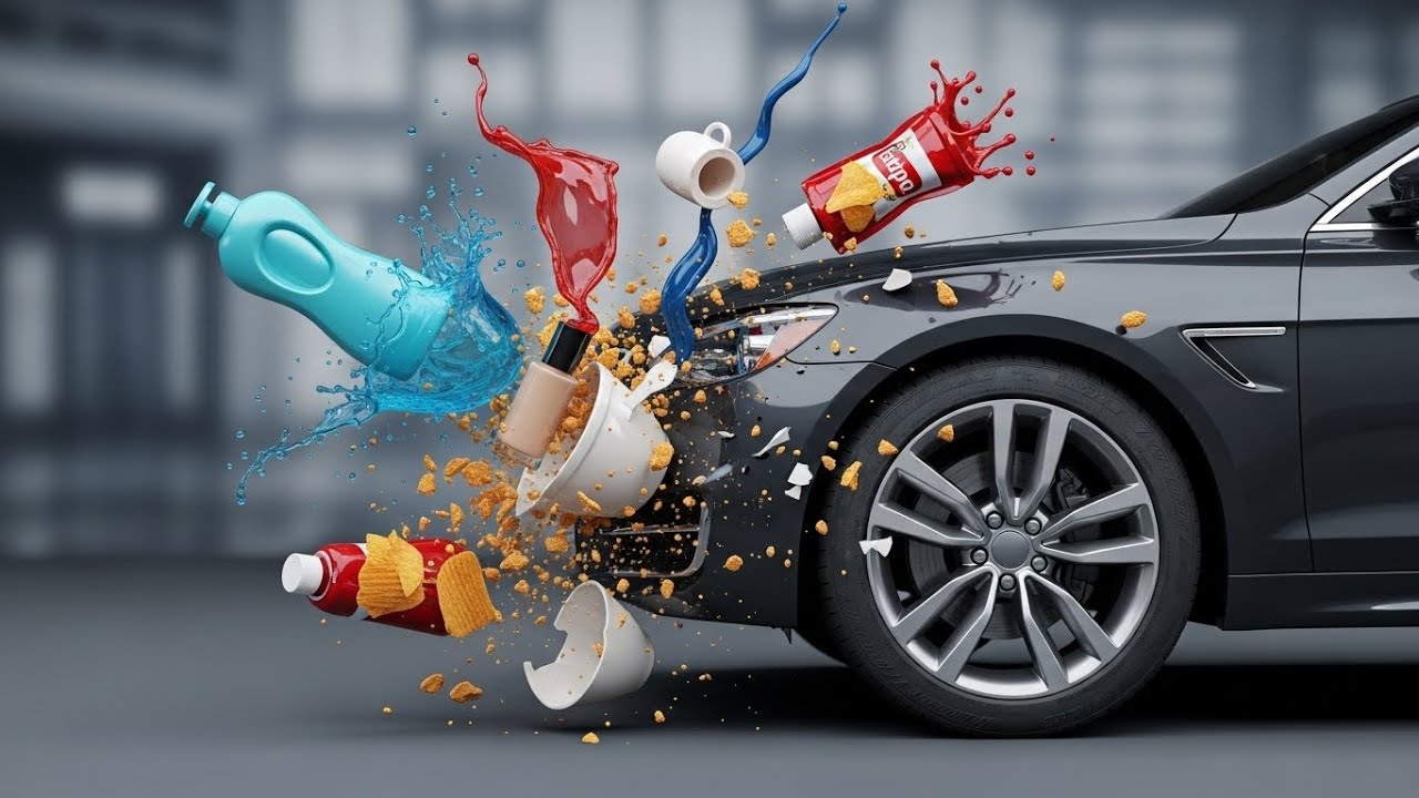 Most Satisfying Asmr Car Crush Compilation (Hard + Food + Chaos)