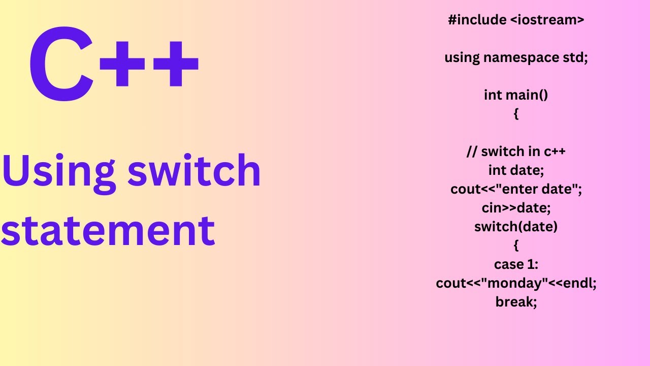 c++ switch - YouTube