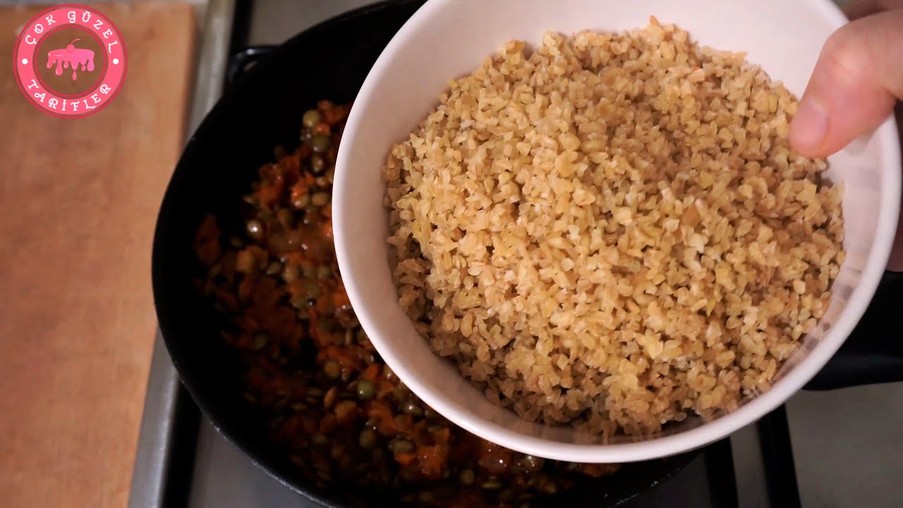 Hiç Vaktim Olmadığında Bu Yemeği Yapıyorum Ailem Çok Seviyor ???? Yeşil Mercimekli Bulgur Pilavı Tarifi