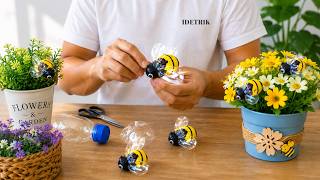 Amazing DIY Bee Craft from Plastic Bottles 🐝 |  Easy Recycled Home Decor Idea