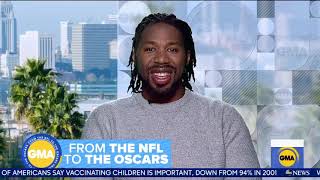 Former UA wide receiver appears on GMA after Oscar nomination