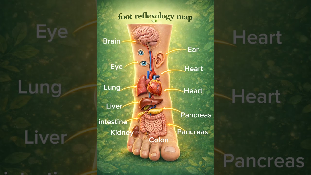 Foot reflexology map|