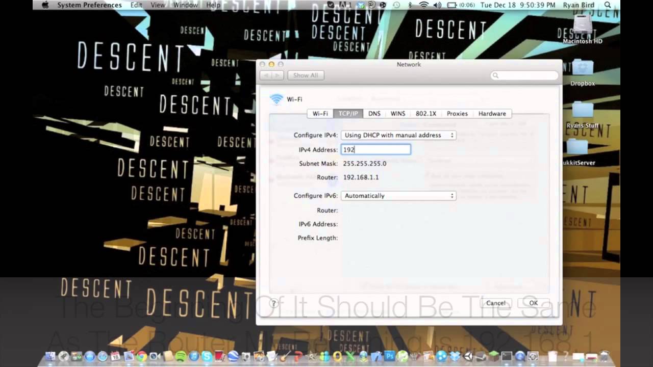 初心者: Mac OS X で静的 IP を設定する方法
