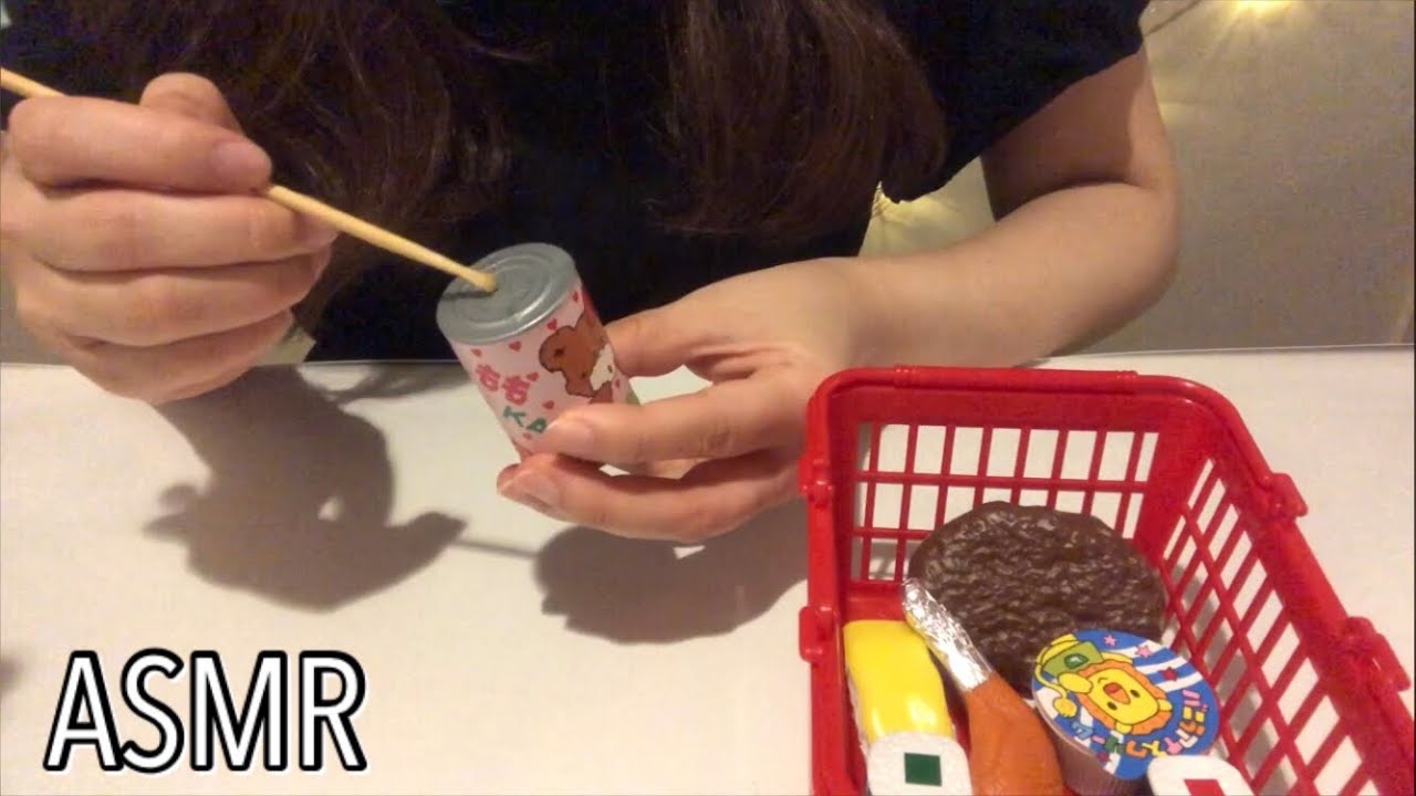 【ASMR】【音フェチ】おままごと レトロなおもちゃを耳かき棒でカリカリする音 【囁き・whisper】