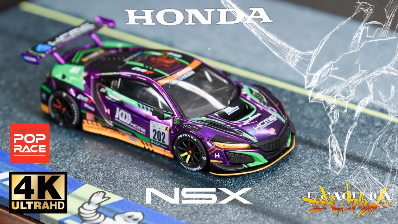 PREORDER* Pop Race 1/64 Honda NSX GT3 EVO22 EVA Test Type-01 KCMG #20