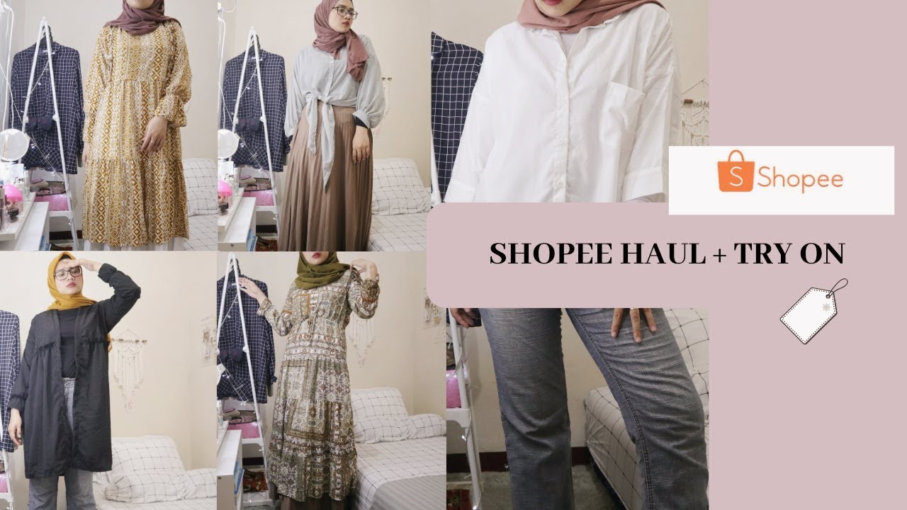  Shopee  Haul  Unboxing Baju  Ala Vintage Harga mulai 