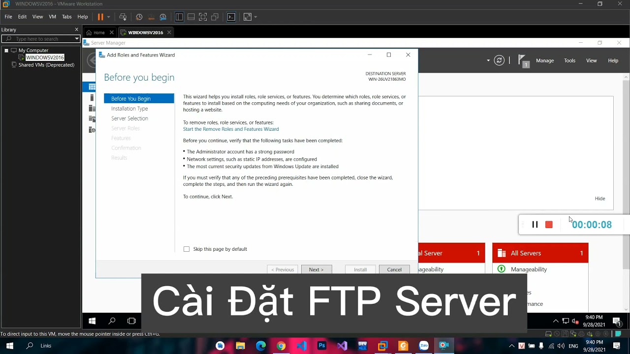 วิธีทํา ftp server  New  Cài đặt FTP server trên Windows Server 2016