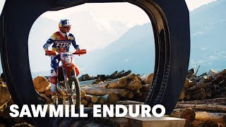 going hard enduro in one of europes largest sawmills