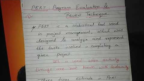 PERT CPM Part 3
