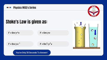 Stokes law is given as/fluid dynamics/physics11/physics mcqs series/nmdcat/neet/jee/nums/sat