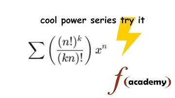 Solving a  Factorial Power Series with the Ratio Test :  SUM(((n!)^k/(kn)!)*x^n)